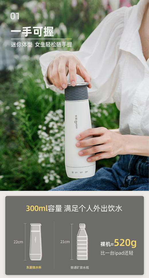 【好物推荐】东菱便携式旅行家用电热水杯DL-B1 商品图1