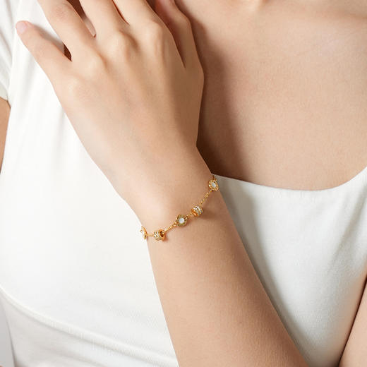 卡蒂罗/KADER  夜光小蛮腰手链 原创轻奢ins风小众精致纯银转运手饰可转动 百搭气质感显白贵气女生通勤穿搭 商品图3