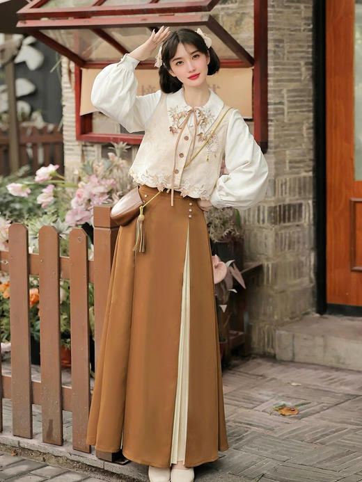 裁缝学苑AS439马甲改良衬衫马面裙套装纸样女装通勤新中式国风样板 商品图2