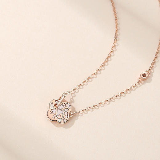 【四叶光环】纯银环扣四叶草贝母项链【JHY-N000534B】 商品图3