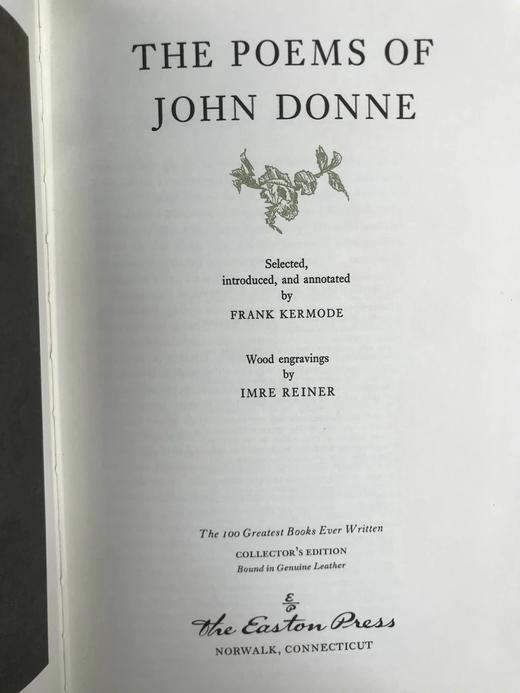 约翰·邓恩诗集 配木版画插图 豪华皮装16开 商品图3