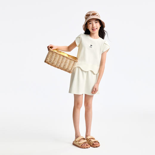 女童圆领短袖针织套装夏季新款安奈儿童装EG521121 商品图3