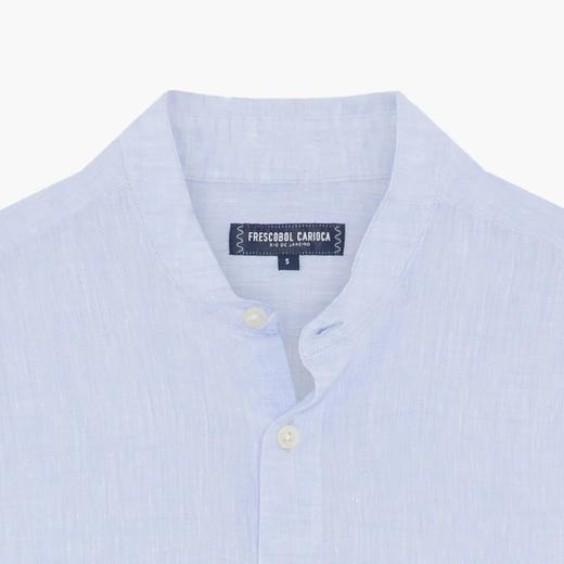Frescobol Carioca - Jorge Linen Shirt L/S - Baby-Blue - 男装 - 衬衫 - Baby蓝 商品图3