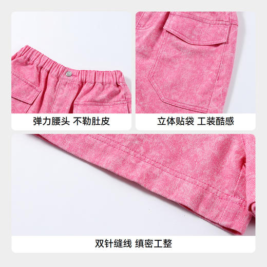 【软软牛仔裤】女童全腰梭织短裤夏季新款安奈儿童装EG526115 商品图4