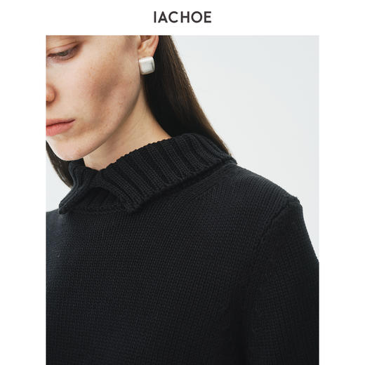 棉仓3621505016-IACHOE小翻领短袖毛衣3621505016 商品图2