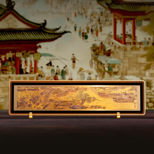 《千里江山图》《清明上河图》掐丝珐琅摆件 非遗工艺 画面唯美 装饰|收藏|送礼 商品图2