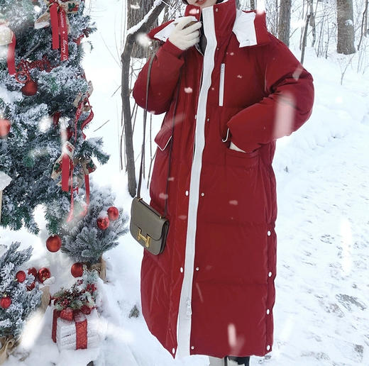 裁缝学苑AS447连帽白鸭绒羽绒服纸样女装冬长款过膝面包服样板图纸 商品图2
