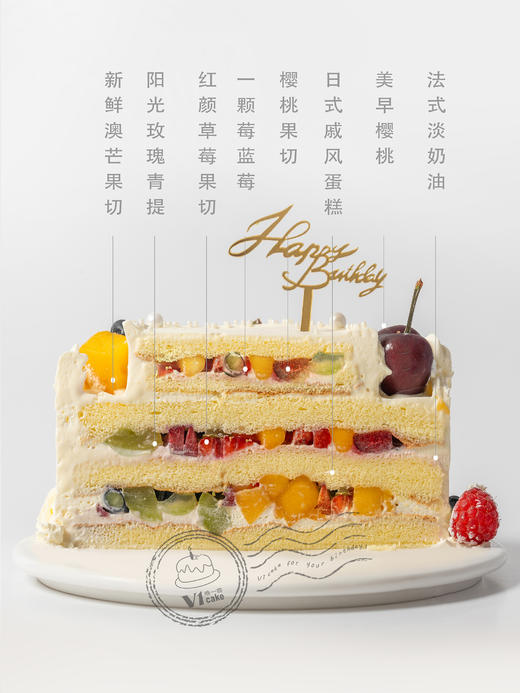 白羊座 复古果篮蛋糕 商品图1