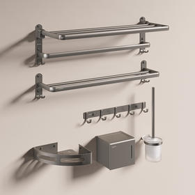 帝王洁具太空铝浴室壁挂式置物架浴巾毛巾架洗手间挂件MH30003