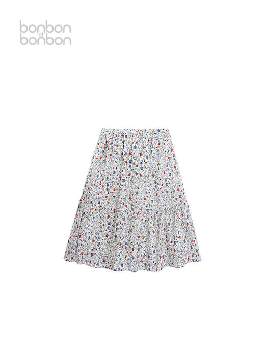 复古碎花鱼尾半裙 商品图1