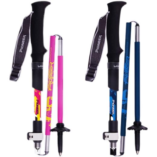 【清仓！】开拓者  碳纤维折叠可伸缩外锁登山杖 商品图1