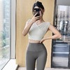 跃牌【禅语梵心】网纱假两件运动上衣女带胸垫瑜伽服背心性感透气健身文胸T恤WX3100 商品缩略图2