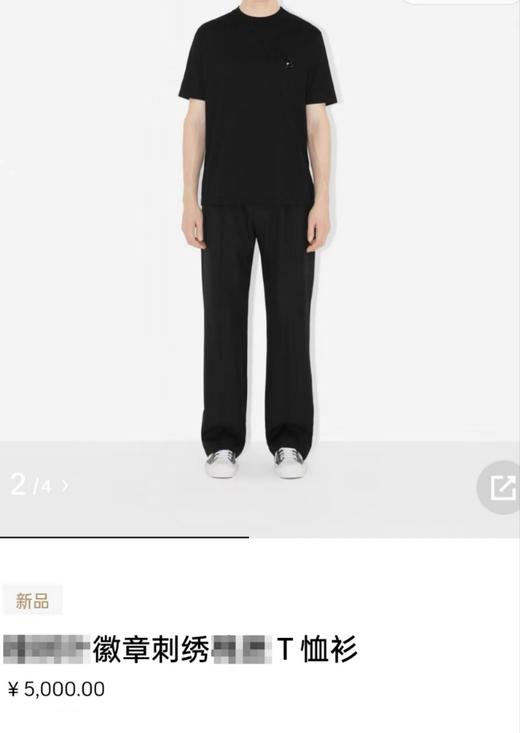 男士硬货Burbe*同款王一博同款高支棉T 商品图2