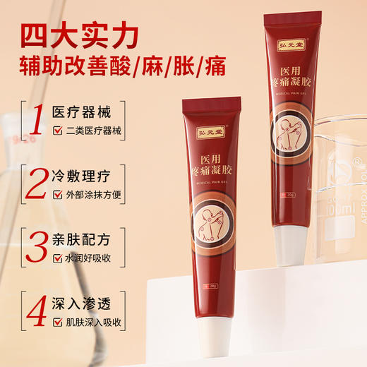 弘元堂医用疼痛凝胶用于肩周炎关节炎颈椎病腰椎间盘突出官方正品 商品图2