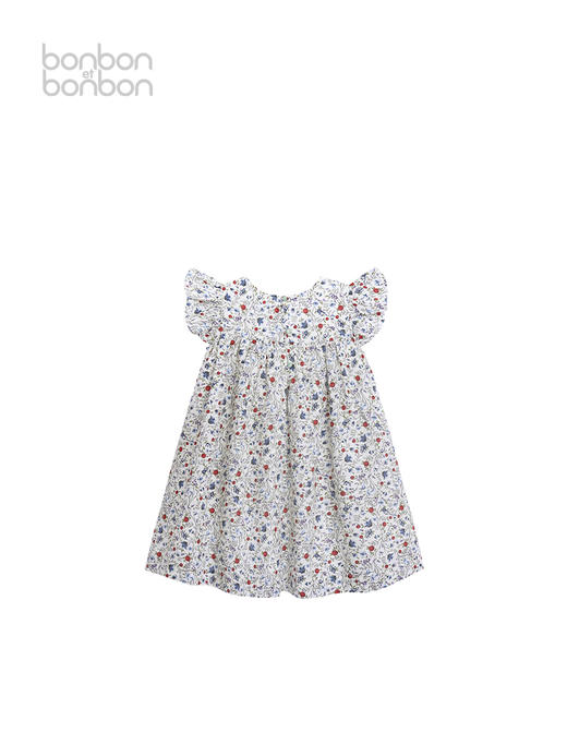 复古打揽小飞袖连衣裙 商品图1