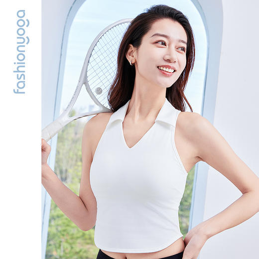 凡圣瑜伽polo领一体杯背心 FC15205 商品图2