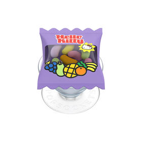 【零食天堂】鼓鼓Hello Kitty软糖袋 PopSockets x Hello Kitty 合作系列 POPGRIP泡泡骚手机粘贴式气囊支架 Airbag软垫系列 紫色 凯蒂猫 糖果 卡通