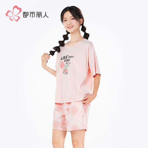 都市丽人会员精选女士棉质短袖套装薄40支TC拉架短袖类LHH2H3 商品图2