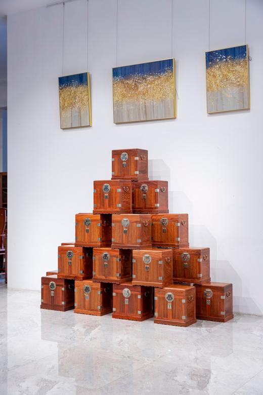 红桥红  家具严选  缅甸花梨（大果紫檀）【38故宫款 官皮箱】 商品图1