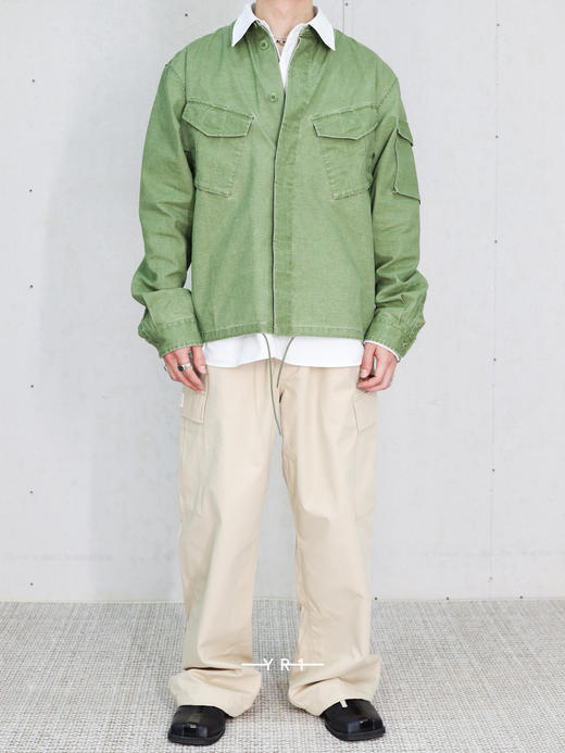 KENZO | 橄榄绿工装衬衫夹克 商品图1