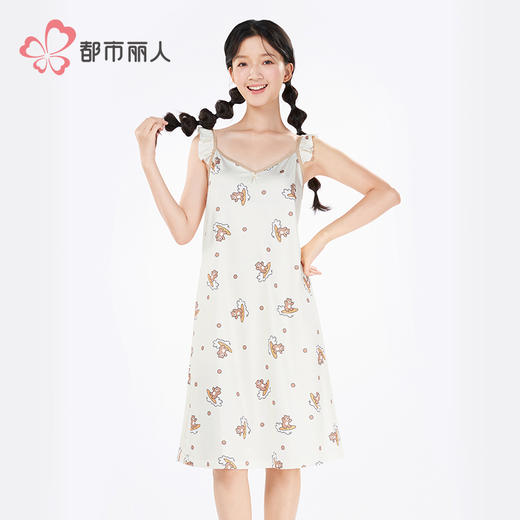 都市丽人超值精选女士棉质吊带裙薄牛奶丝拉架无袖类LHH6A4 商品图1