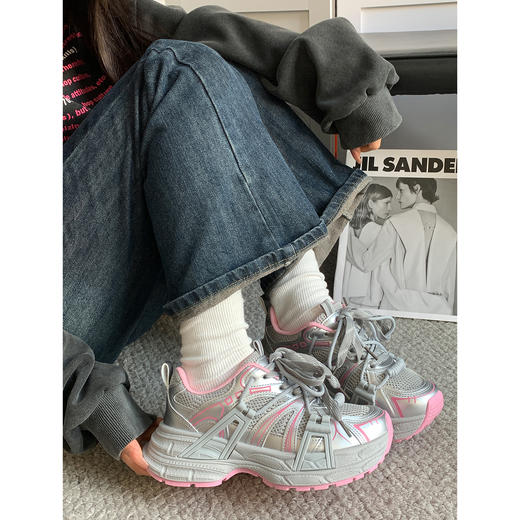 【YW】无忧购韩版百搭学院风青春潮流系带休闲老爹鞋MIS-3541(截单后7天发货) 商品图0