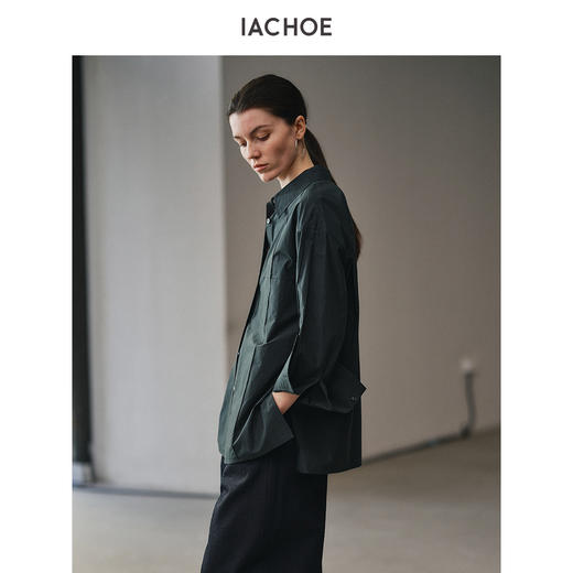 棉仓3571504004-IACHOE 海青色衬衫3571504004 商品图2