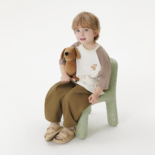 马克珍妮男童亲肤手绘印花短袖T恤 宝宝上衣2025年夏装新款550808 商品图2