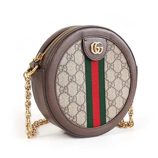 【95新】Gucci古驰Ophidia系列550618 老花Ophidia圆饼包单肩斜挎包女士现售价：4000！110325NJS02 商品图2