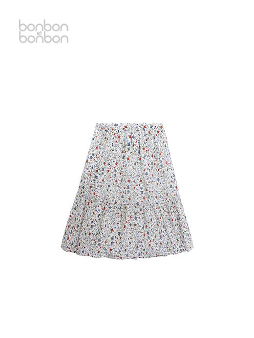 复古碎花鱼尾半裙 商品图0