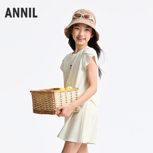 女童圆领短袖针织套装夏季新款安奈儿童装EG521121 商品图2