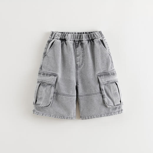 马克珍妮男童时尚工装牛仔短裤七分裤儿童裤子2025夏装新款550639 商品图3