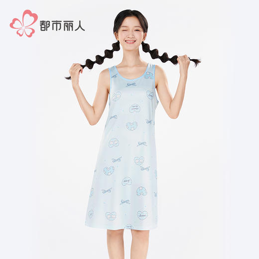 都市丽人超值精选女士棉质背心裙薄牛奶丝拉架无袖类LHH6B6 商品图1
