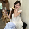 西遇叠穿衬衫连衣裙女2025年春夏新款系带罩衫白色蕾丝花边吊带裙SS150280 商品缩略图4