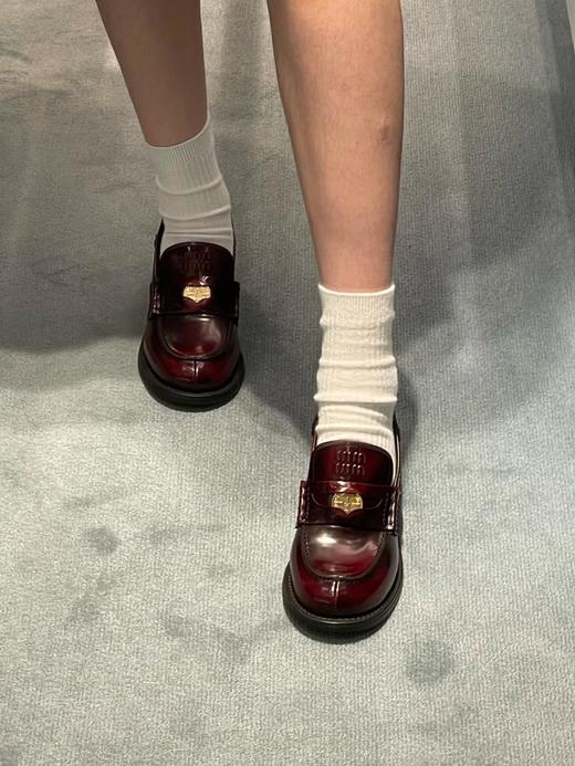 缪缪新款粗跟增高钱币乐福鞋（HC） 商品图7