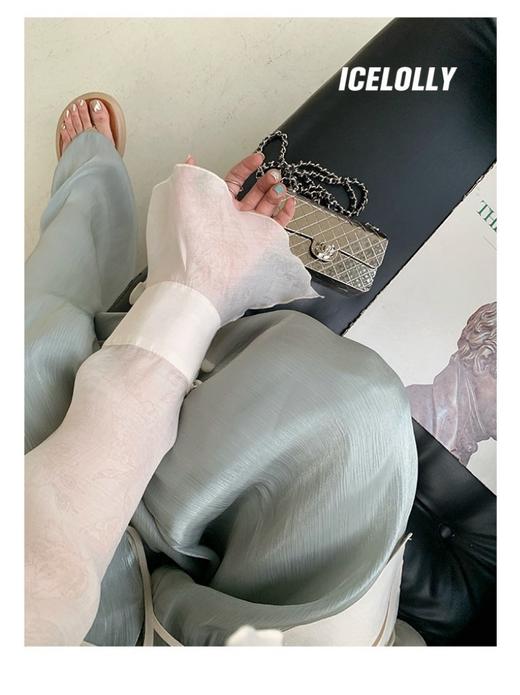 姹弥·Charming褶皱流光裙裤 | 轻薄如纱 、滑如绸缎、 垂坠灵动、 飘逸有型，微微泛着珠光，走起路来自带仙气！ 商品图7