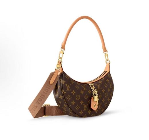 驴家 Looping 可拆卸可调节肩带 Monogram 涂层帆布 单肩斜挎手提包 女款 棕色（CB） 商品图1