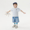 马克珍妮男童条纹快乐小狗T恤2025年春夏新款550625 商品缩略图1