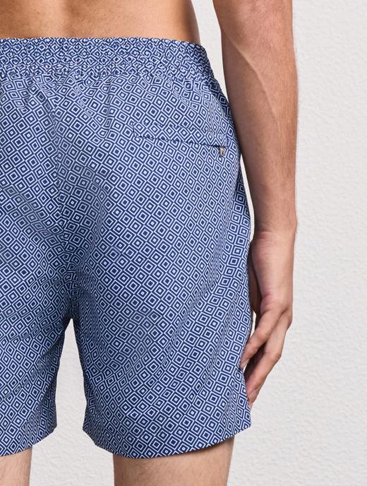 Frescobol Carioca - Porto Swim Shorts Angra Print - Navy-Blue - 男装 - 泳裤 - 海军蓝 商品图3
