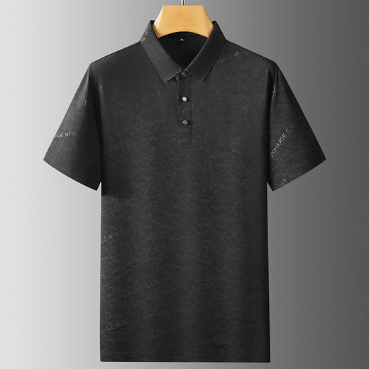 【DPF】大依优型大码男装提花短袖POLO衫半袖t恤男大码潮流翻领上衣夏季新款肥佬宽松速干 商品图2