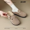 ZHR则则2025春季新款厚底勃肯鞋真皮包头拖鞋女外穿一脚蹬ins百搭 商品缩略图8