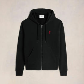 AMI 男士徽标刺绣棉质卫衣 黑色 BFUSW435 730 001