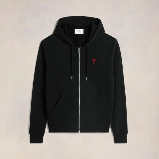 AMI 男士徽标刺绣棉质卫衣 黑色 BFUSW435 730 001 商品图0