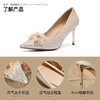ZHR则则香槟色结婚婚鞋2025新款水晶鞋结婚新娘花朵新中式高跟鞋 商品缩略图3