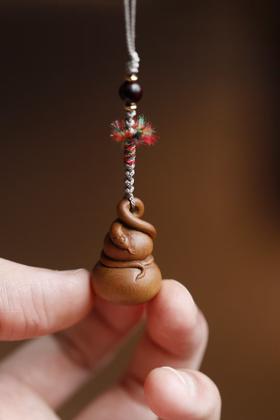 金蛇送福°老山檀香钥匙扣挂件