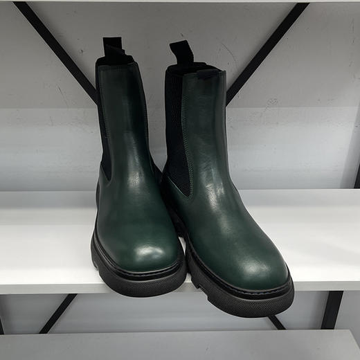 BUR*E**Y/巴*莉 Chelsea Boots 男士圆头套脚中筒皮革切尔西靴 商品图1