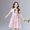 笛莎Deesha 童装女童连衣裙2025夏新款女童翻领蝴蝶结印花连衣裙 商品缩略图0