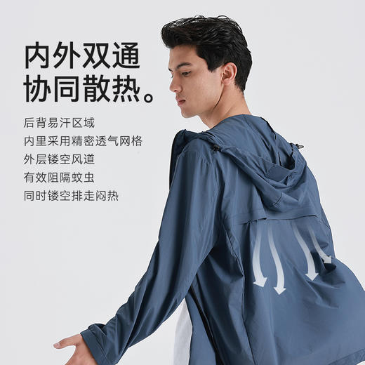 十如仕防晒衣户外皮肤衣宽松防晒休闲连帽薄款夏季轻薄春夏-OW18 商品图8
