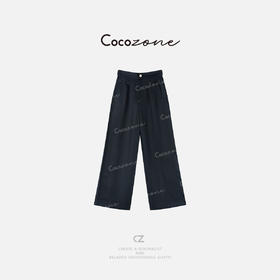 COCO ZONE 刘一一莱赛尔亚麻混纺2025宽松百搭休闲裤CD1A0387