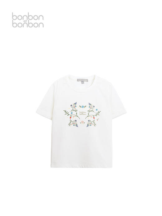 花卉印花T恤 商品图0
